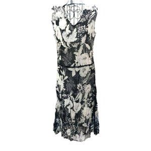 LINDI Vintage Crinkle Pleat Fully Lined Midi Dress